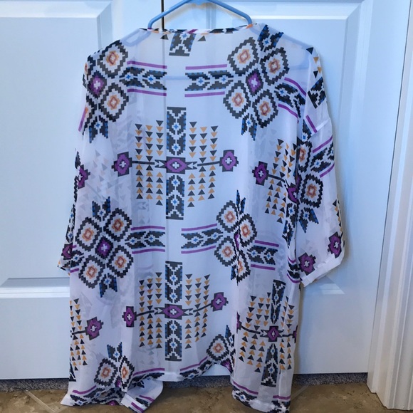 Aztec Sheer Cardigan - Picture 3 of 3